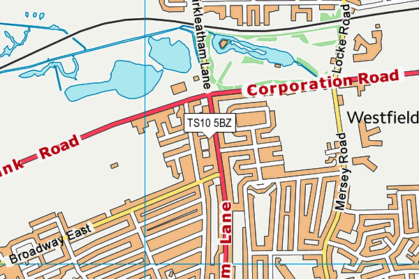 TS10 5BZ map - OS VectorMap District (Ordnance Survey)