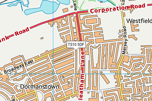 TS10 5DF map - OS VectorMap District (Ordnance Survey)