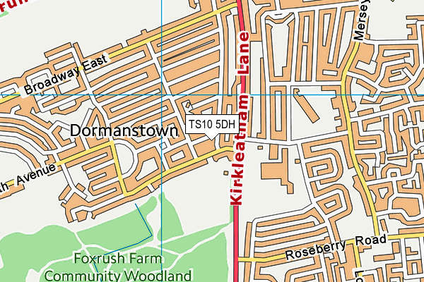 TS10 5DH map - OS VectorMap District (Ordnance Survey)