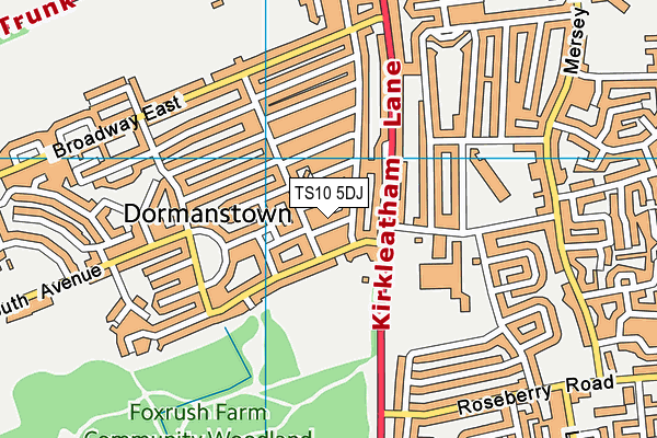 TS10 5DJ map - OS VectorMap District (Ordnance Survey)