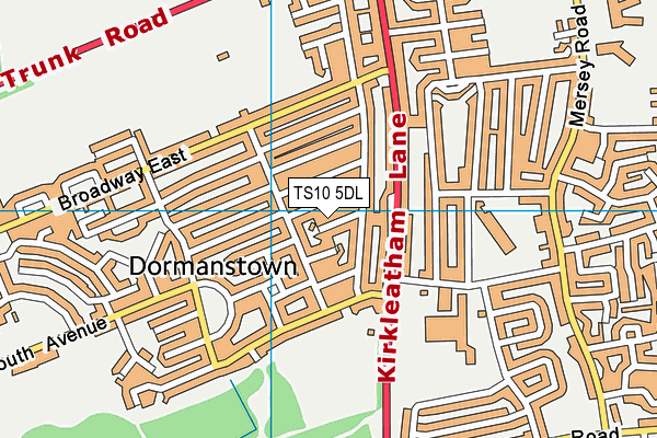 TS10 5DL map - OS VectorMap District (Ordnance Survey)