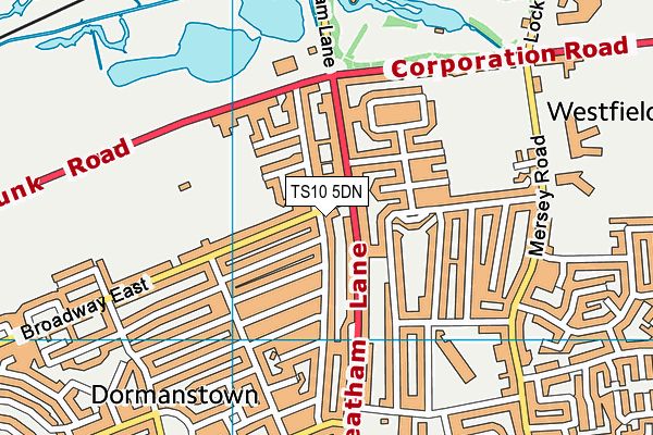 TS10 5DN map - OS VectorMap District (Ordnance Survey)