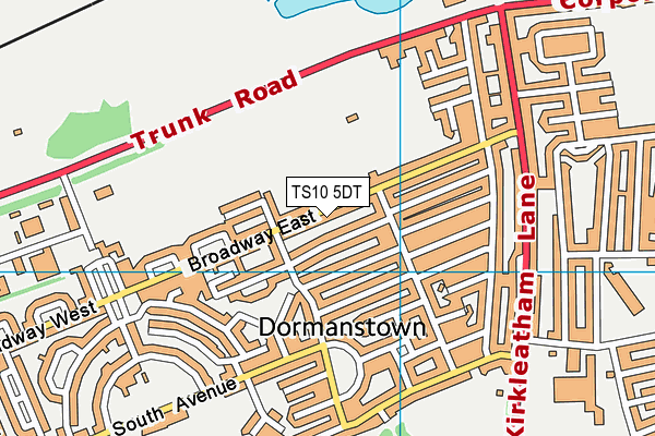 TS10 5DT map - OS VectorMap District (Ordnance Survey)