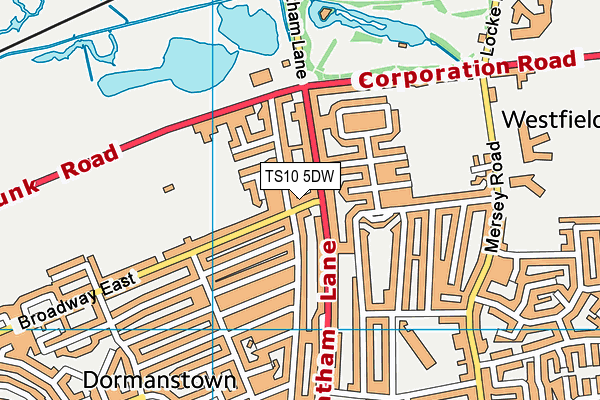 TS10 5DW map - OS VectorMap District (Ordnance Survey)