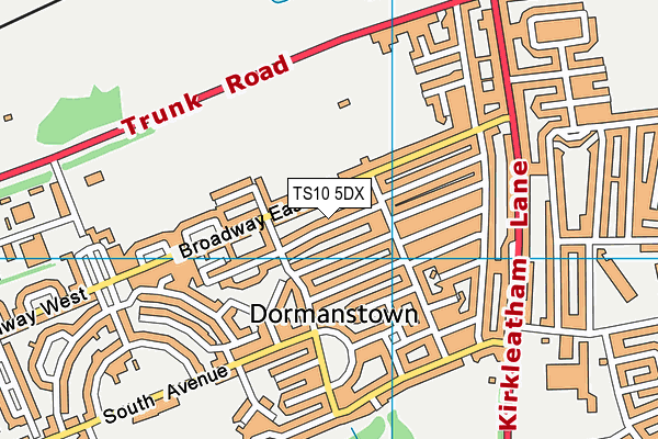 TS10 5DX map - OS VectorMap District (Ordnance Survey)