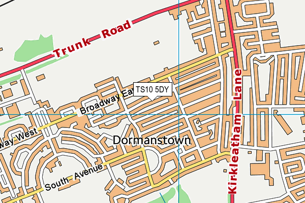 TS10 5DY map - OS VectorMap District (Ordnance Survey)