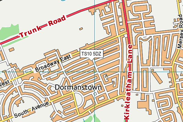 TS10 5DZ map - OS VectorMap District (Ordnance Survey)