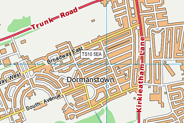 TS10 5EA map - OS VectorMap District (Ordnance Survey)