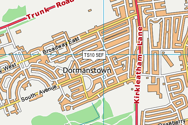 TS10 5EF map - OS VectorMap District (Ordnance Survey)