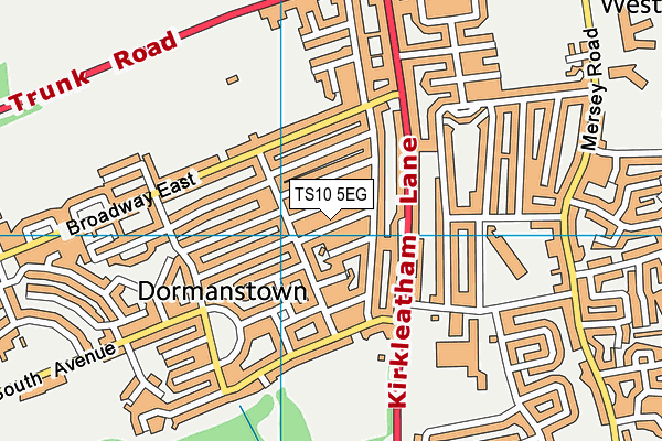 TS10 5EG map - OS VectorMap District (Ordnance Survey)