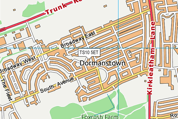 TS10 5ET map - OS VectorMap District (Ordnance Survey)