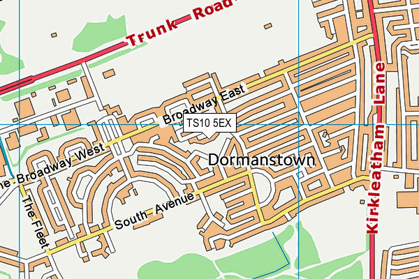 TS10 5EX map - OS VectorMap District (Ordnance Survey)