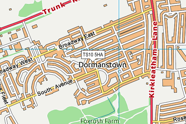 TS10 5HA map - OS VectorMap District (Ordnance Survey)