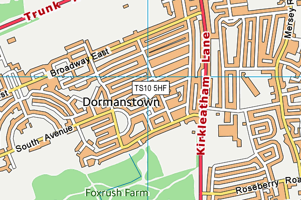 TS10 5HF map - OS VectorMap District (Ordnance Survey)