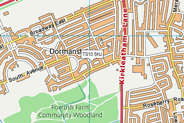 TS10 5HJ map - OS VectorMap District (Ordnance Survey)