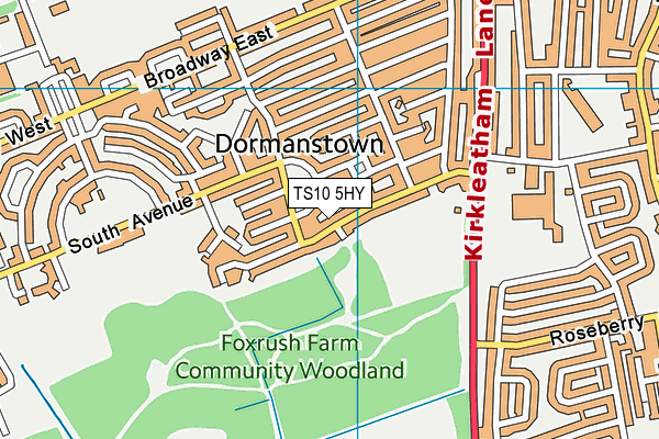 TS10 5HY map - OS VectorMap District (Ordnance Survey)