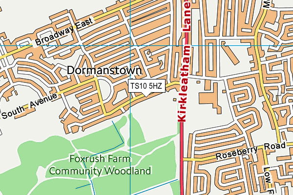 TS10 5HZ map - OS VectorMap District (Ordnance Survey)