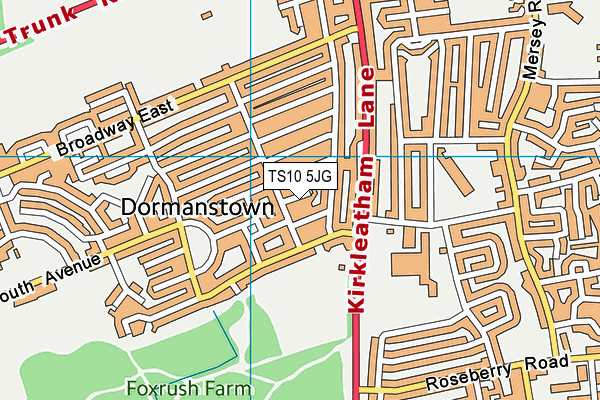 TS10 5JG map - OS VectorMap District (Ordnance Survey)