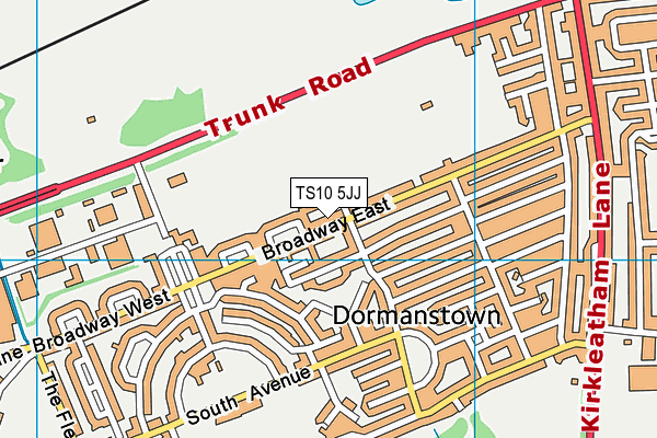 TS10 5JJ map - OS VectorMap District (Ordnance Survey)