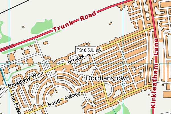 TS10 5JL map - OS VectorMap District (Ordnance Survey)