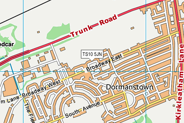 TS10 5JN map - OS VectorMap District (Ordnance Survey)