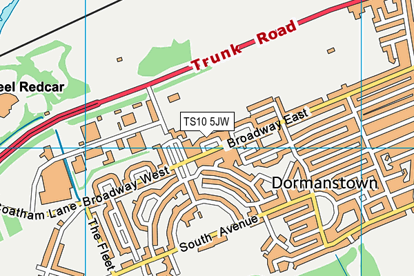 TS10 5JW map - OS VectorMap District (Ordnance Survey)