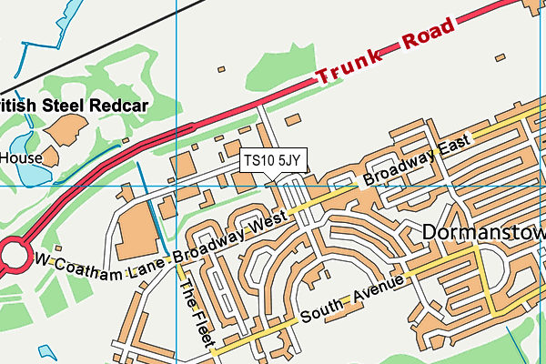 TS10 5JY map - OS VectorMap District (Ordnance Survey)