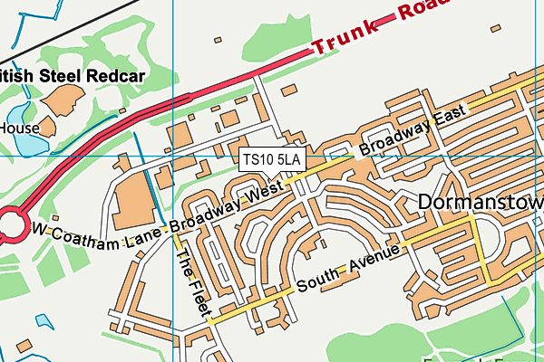 TS10 5LA map - OS VectorMap District (Ordnance Survey)