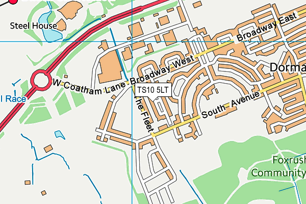 TS10 5LT map - OS VectorMap District (Ordnance Survey)