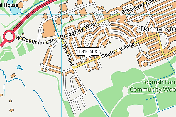 TS10 5LX map - OS VectorMap District (Ordnance Survey)