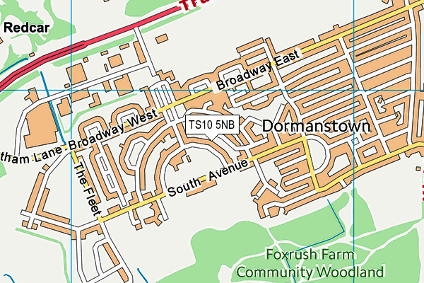 TS10 5NB map - OS VectorMap District (Ordnance Survey)