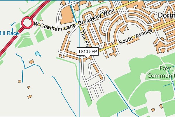 TS10 5PP map - OS VectorMap District (Ordnance Survey)