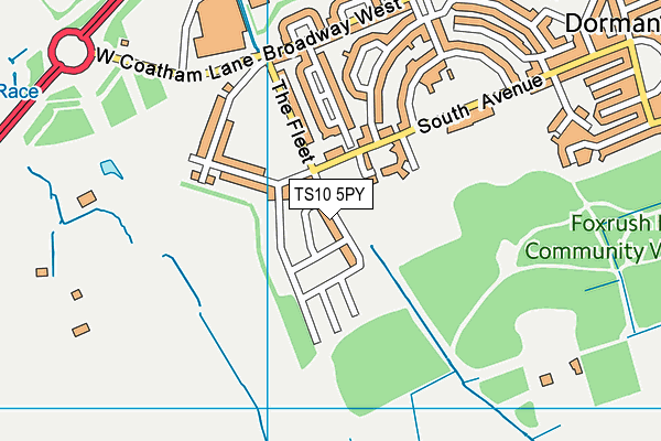 TS10 5PY map - OS VectorMap District (Ordnance Survey)