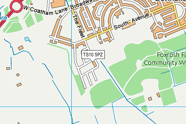 TS10 5PZ map - OS VectorMap District (Ordnance Survey)
