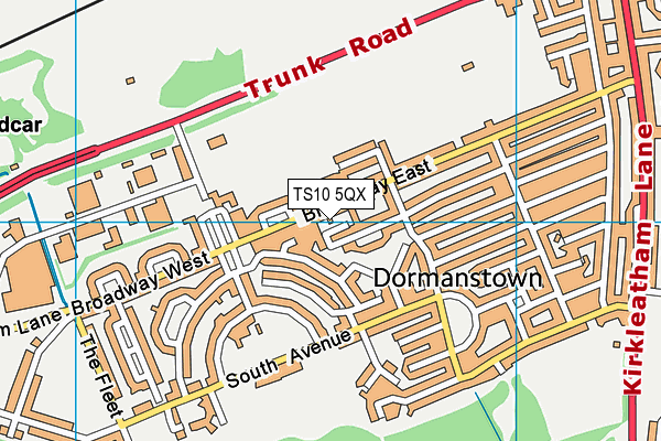 TS10 5QX map - OS VectorMap District (Ordnance Survey)