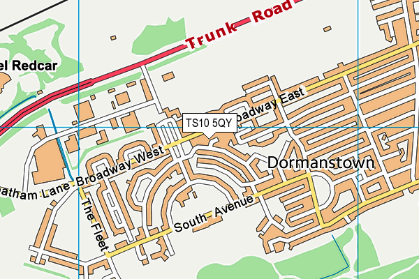 TS10 5QY map - OS VectorMap District (Ordnance Survey)