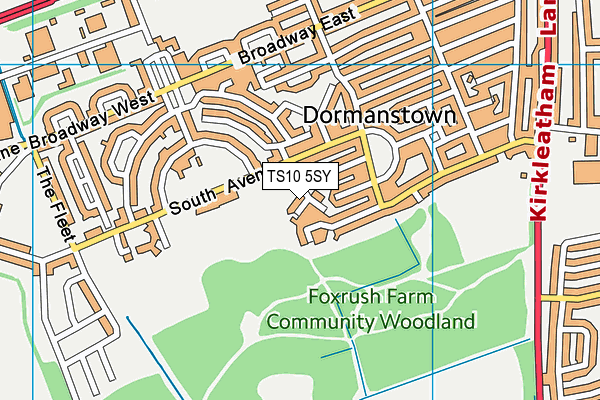 TS10 5SY map - OS VectorMap District (Ordnance Survey)