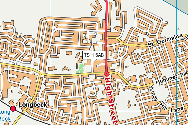 TS11 6AB map - OS VectorMap District (Ordnance Survey)