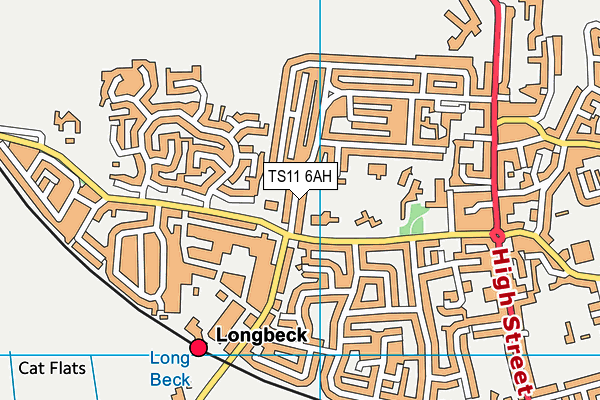 TS11 6AH map - OS VectorMap District (Ordnance Survey)