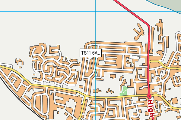 TS11 6AL map - OS VectorMap District (Ordnance Survey)