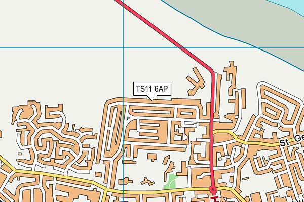 TS11 6AP map - OS VectorMap District (Ordnance Survey)