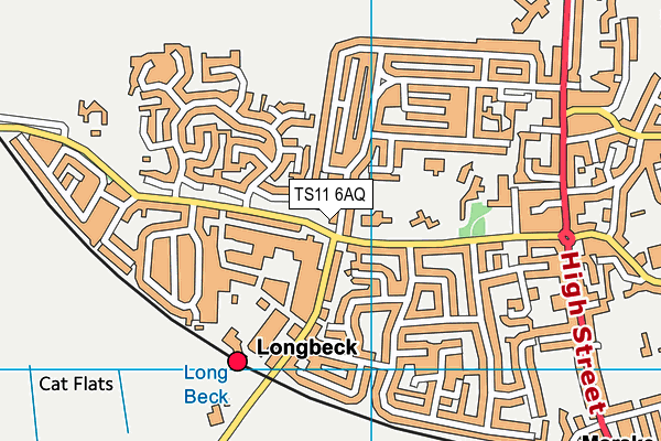 TS11 6AQ map - OS VectorMap District (Ordnance Survey)