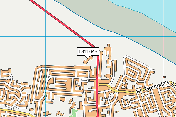 TS11 6AR map - OS VectorMap District (Ordnance Survey)