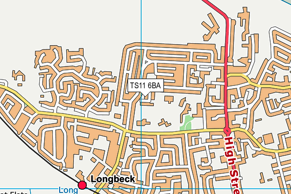 TS11 6BA map - OS VectorMap District (Ordnance Survey)