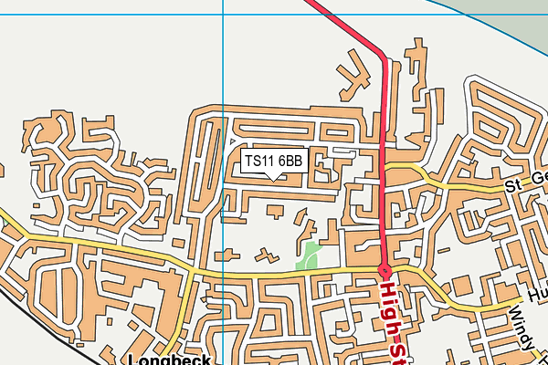 TS11 6BB map - OS VectorMap District (Ordnance Survey)