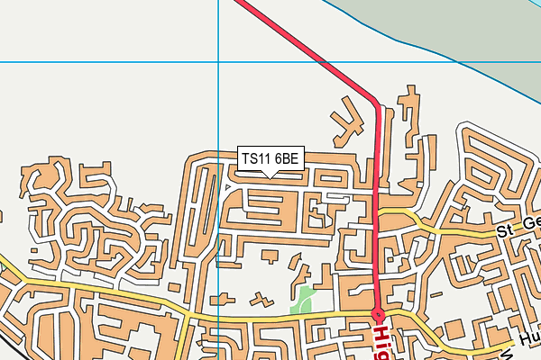 TS11 6BE map - OS VectorMap District (Ordnance Survey)