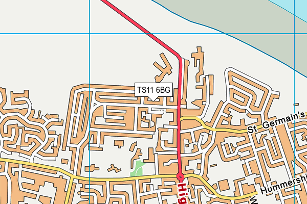 TS11 6BG map - OS VectorMap District (Ordnance Survey)
