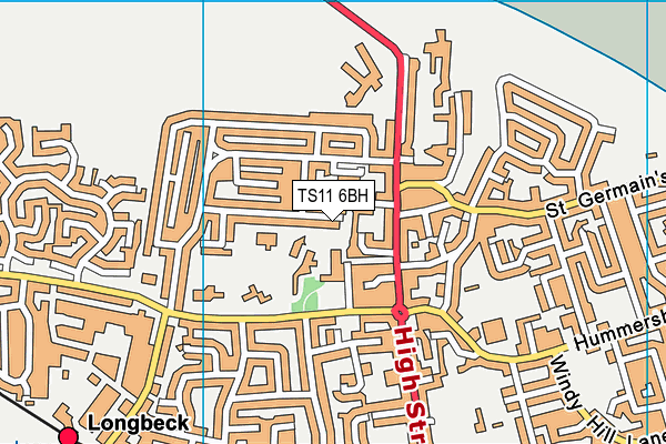 TS11 6BH map - OS VectorMap District (Ordnance Survey)