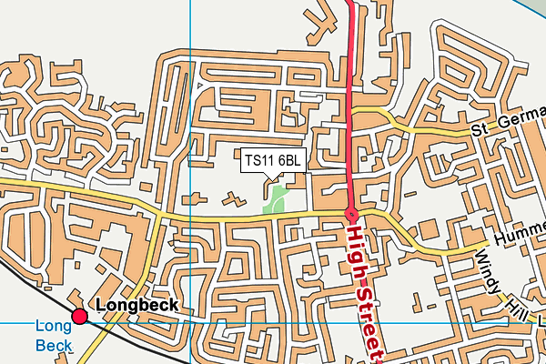 TS11 6BL map - OS VectorMap District (Ordnance Survey)