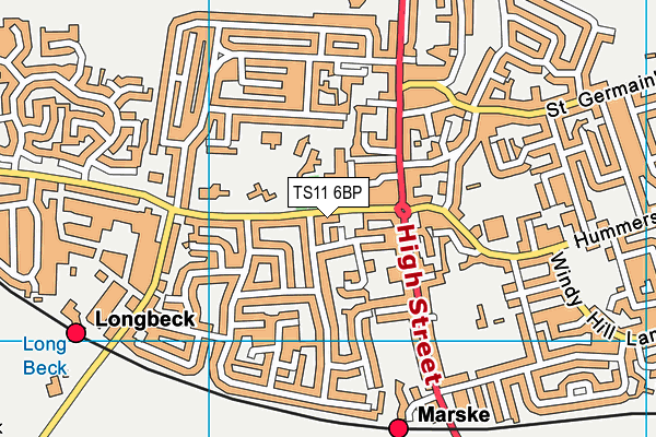 TS11 6BP map - OS VectorMap District (Ordnance Survey)